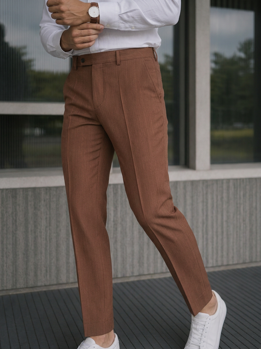 Con pantalón sastrero