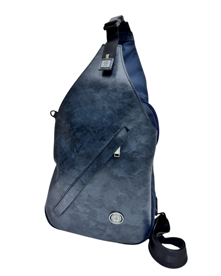 Morral Cruzado Azul Marmolado