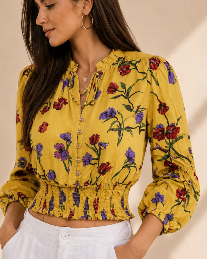Blusa Floral Aura - Purple Rain