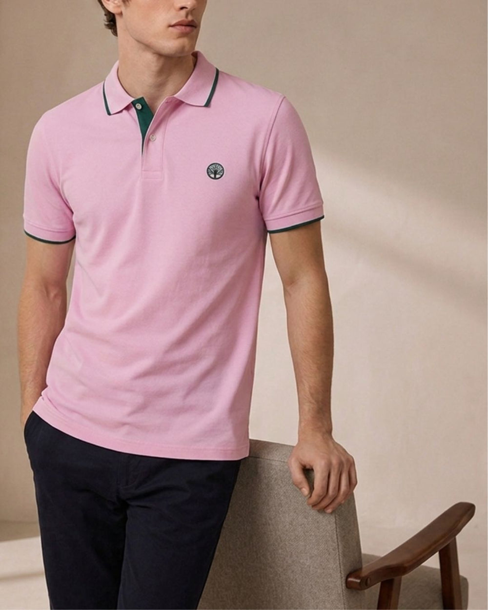 Camiseta Polo Pique Hombre Slim - Purple Rain