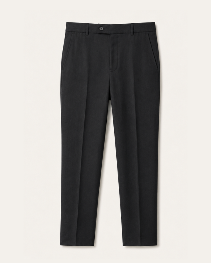 Pantalón Sastrero old money Textura Tipo Paño Negro