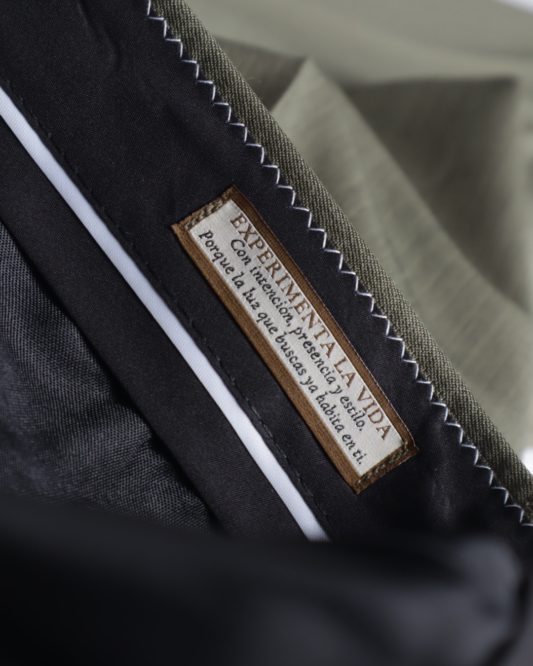 Pantalón Sastrero Hombre Recto Tipo Paño verde oliva SALVATORE