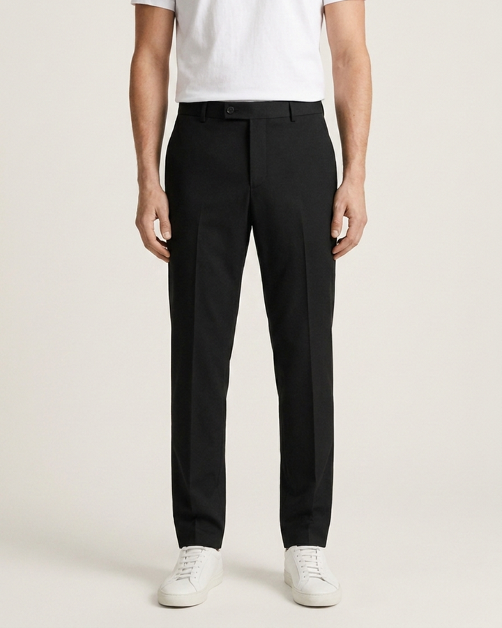 Pantalón Sastrero old money Textura Tipo Paño Negro