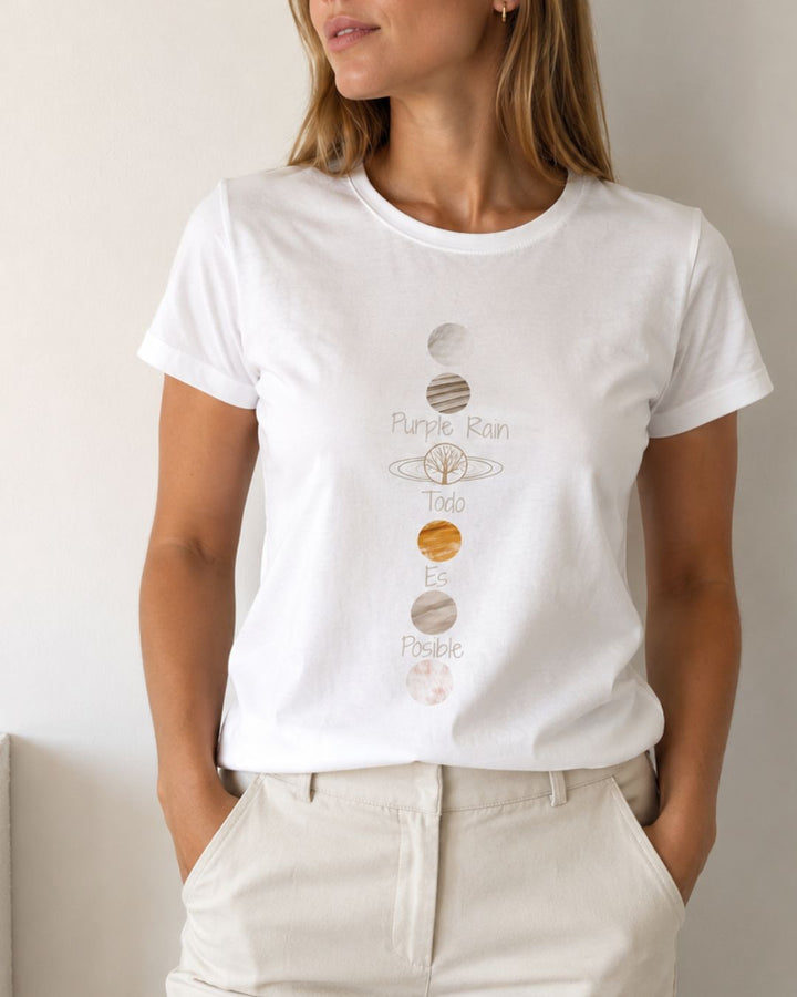 Camiseta Mujer Todo Es Posible Purple Rain