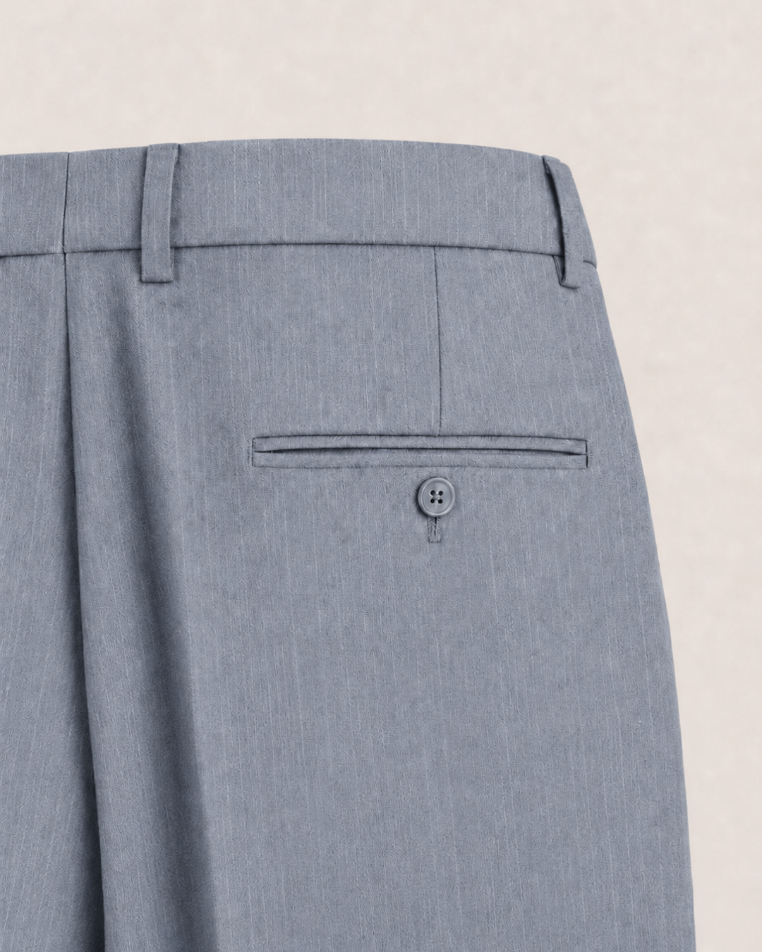 Pantalón Sastrero Hombre Recto Tipo Paño Gris Azulado SALVATORE