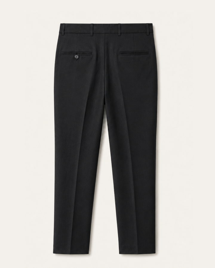 Pantalón Sastrero old money Textura Tipo Paño Negro