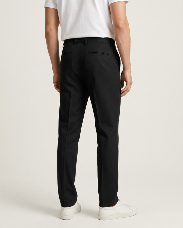 Pantalón Sastrero old money Textura Tipo Paño Negro