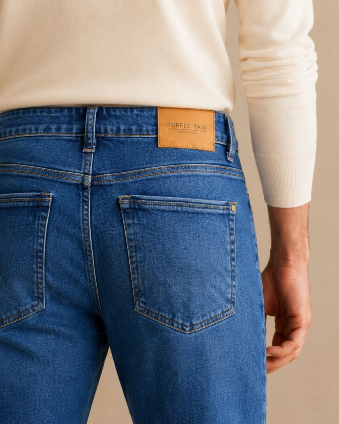 Jean Straight Stretch Heritage Azul Medio para Hombre