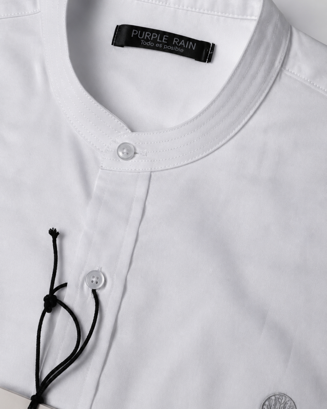 Camisa Hombre Cuello Neru tejido Micro punto Manga Larga