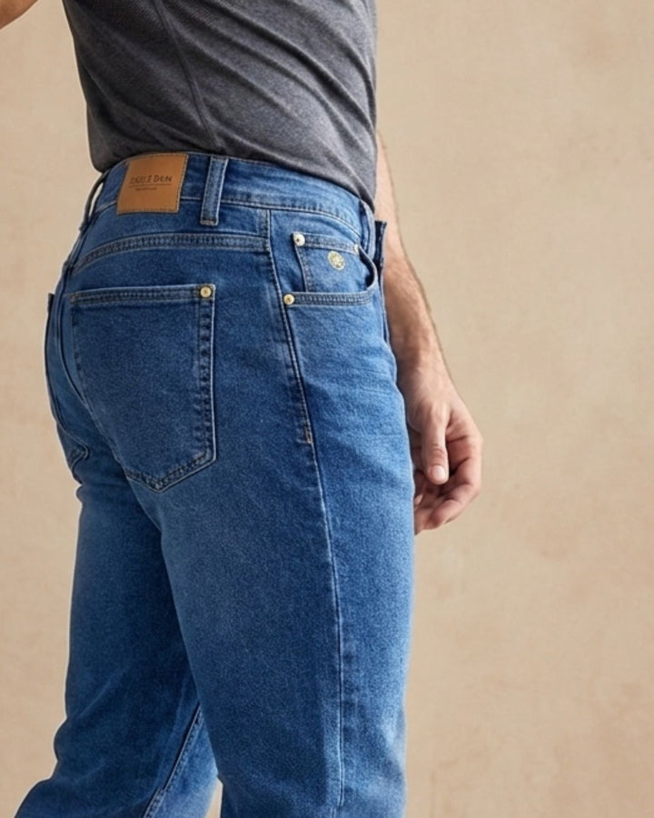Jean Straight Stretch Heritage Azul Medio para Hombre