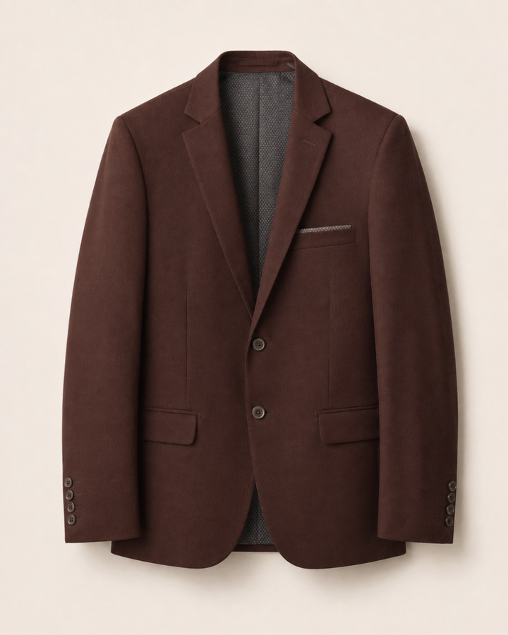 BLAZER HOMBRE TIPO PAÑO  Café Chocolate