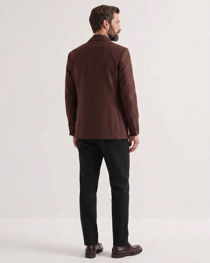 BLAZER HOMBRE TIPO PAÑO  Café Chocolate