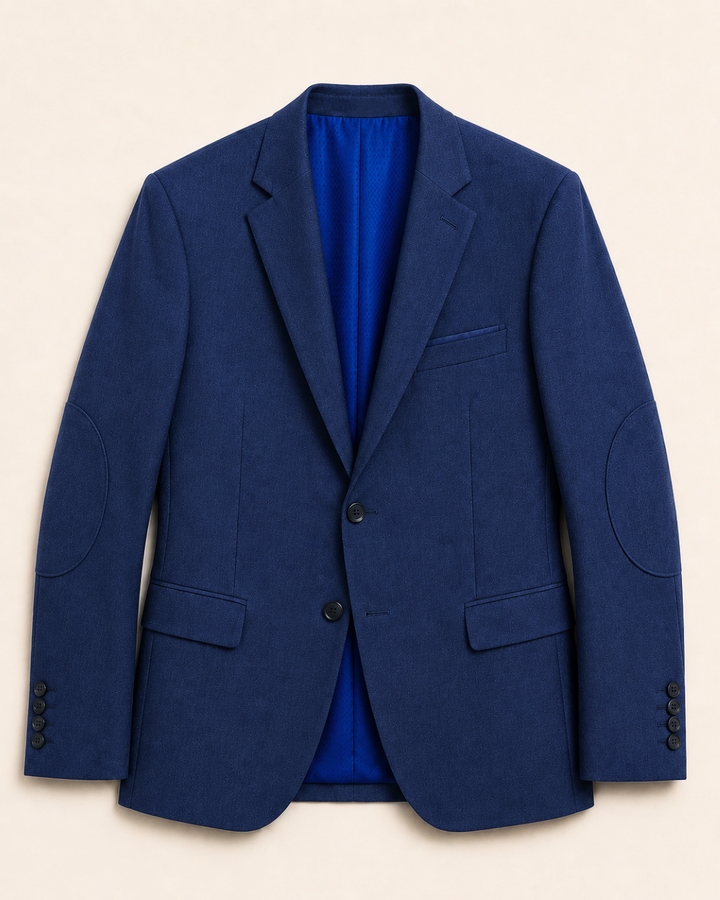 BLAZER HOMBRE TIPO PAÑO azul oscuro