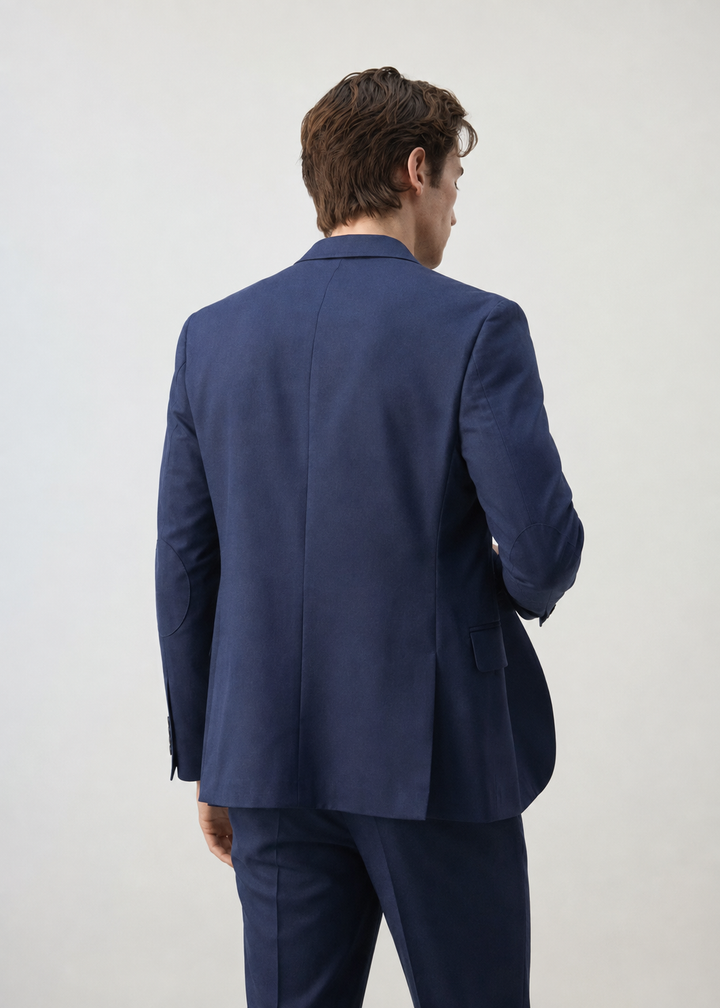 BLAZER HOMBRE TIPO PAÑO azul oscuro