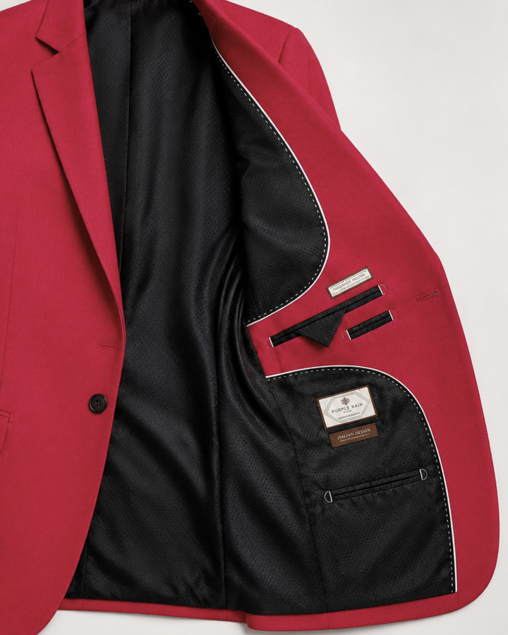 BLAZER HOMBRE TIPO PAÑO rojo