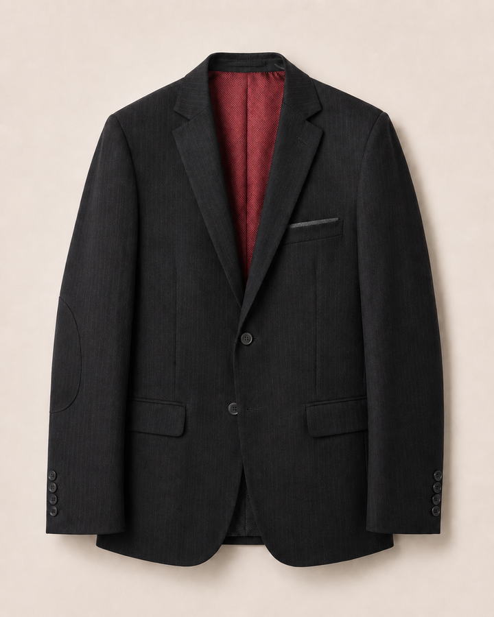 BLAZER hombre Negro con raya tiza Salvatore