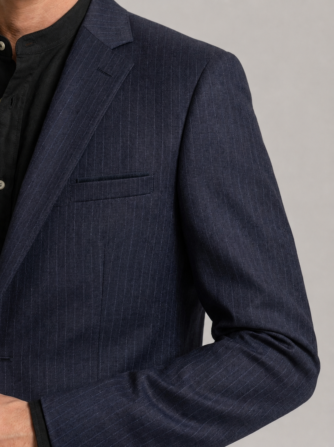 BLAZER hombre azul con raya tiza Salvatore