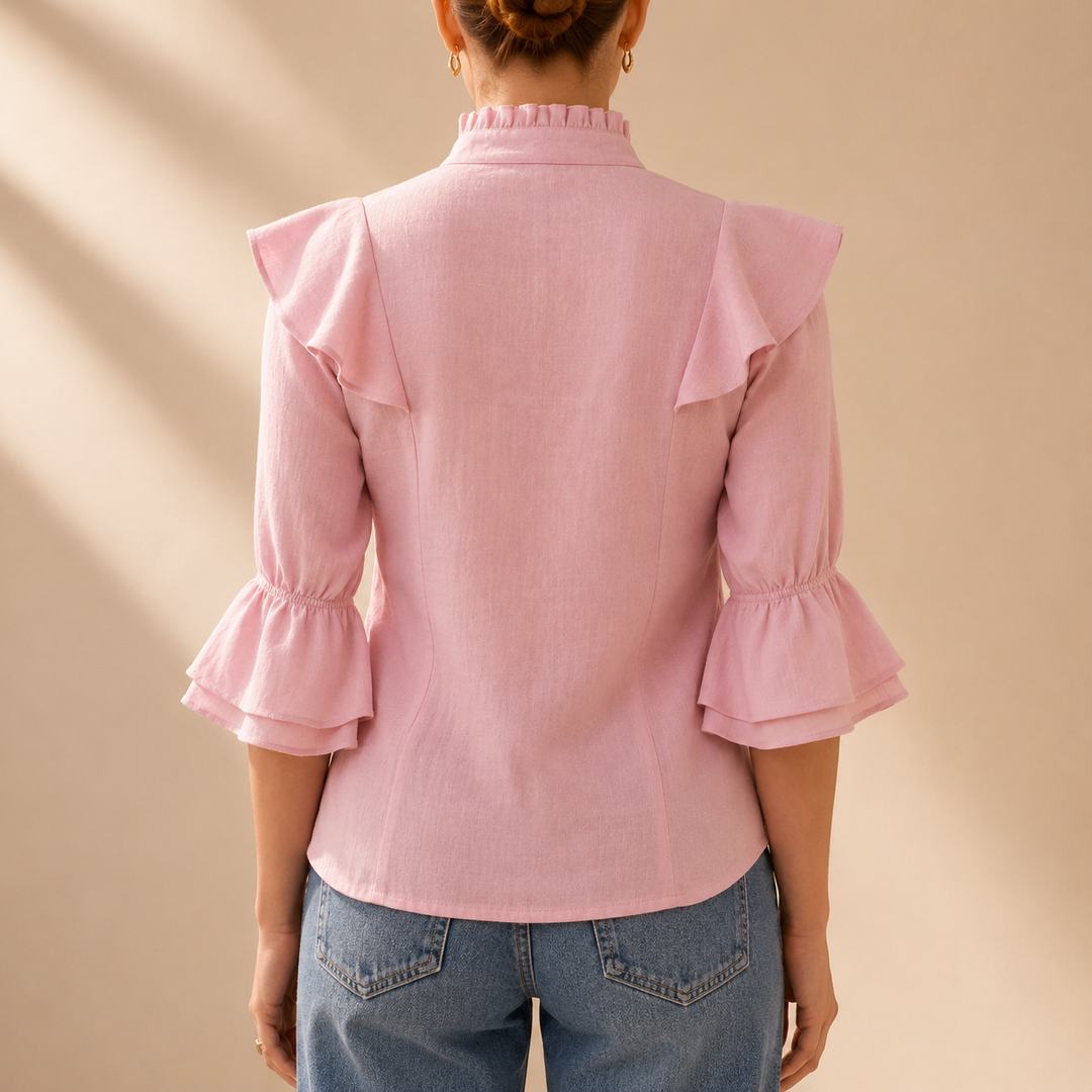 cuello neru con boleros escote en v cuatro botones 