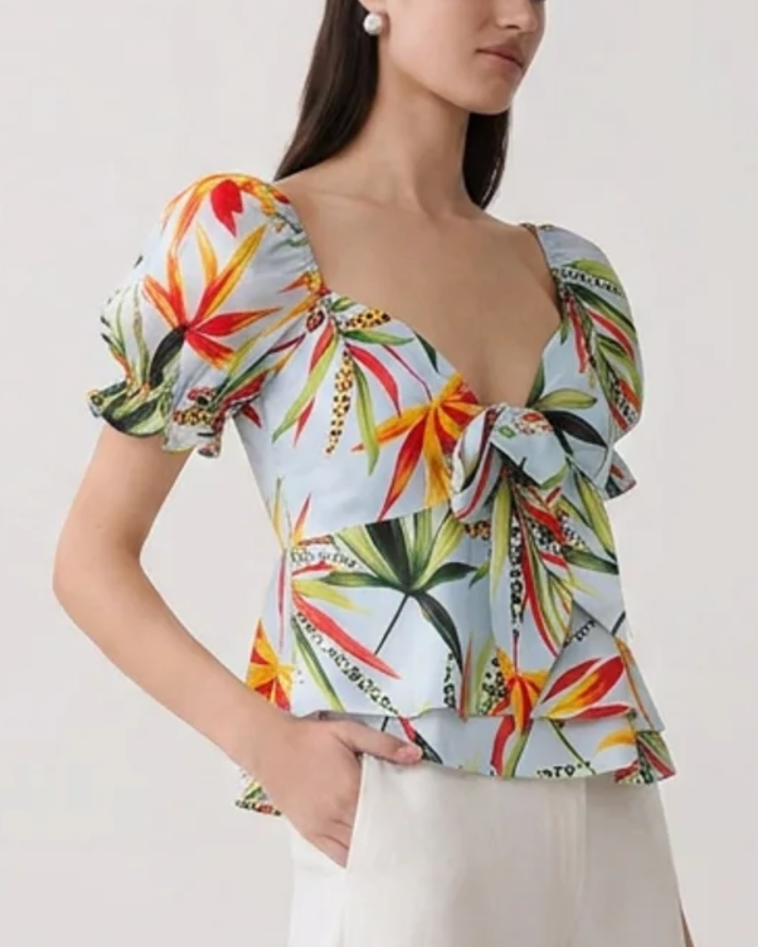 BLUSA FLORAL PRINT - Purple Rain