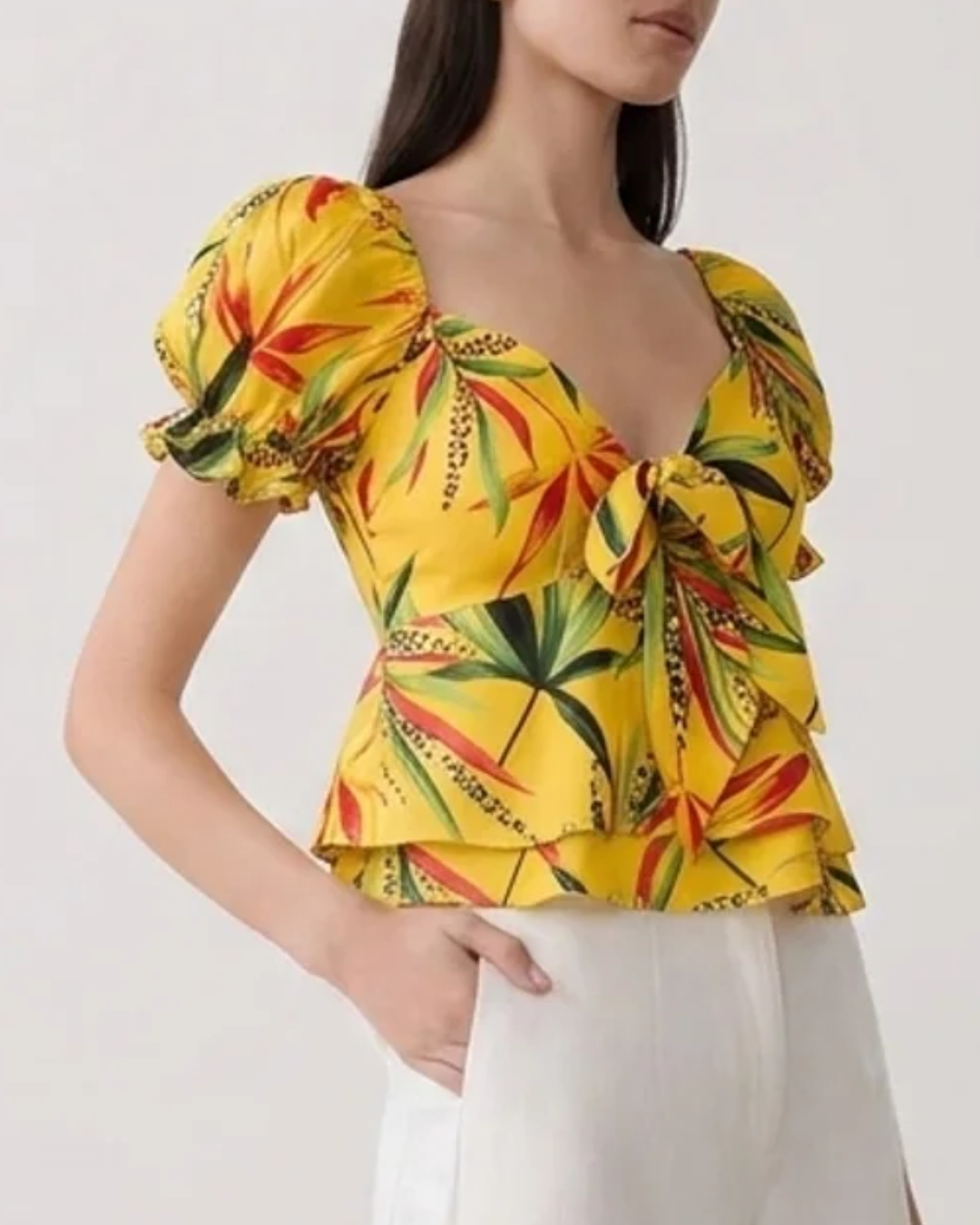 BLUSA FLORAL PRINT - Purple Rain