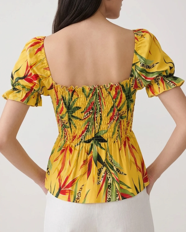 BLUSA FLORAL PRINT - Purple Rain