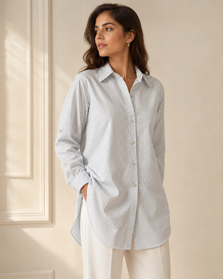 Blusón Camisero en Algodón