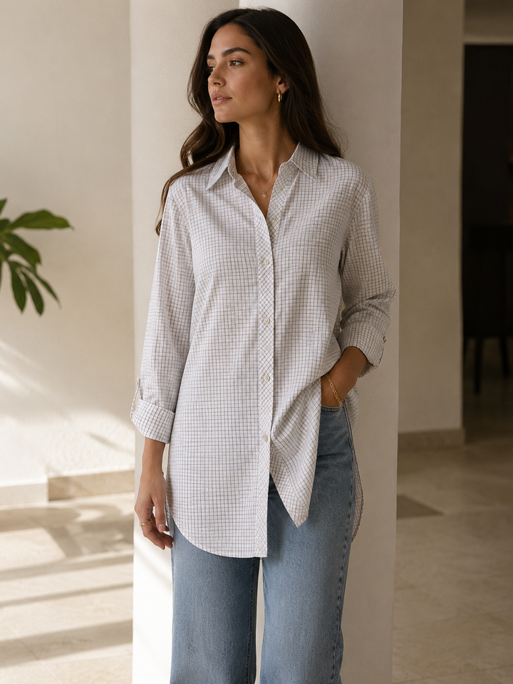 Blusón Camisero en Algodón