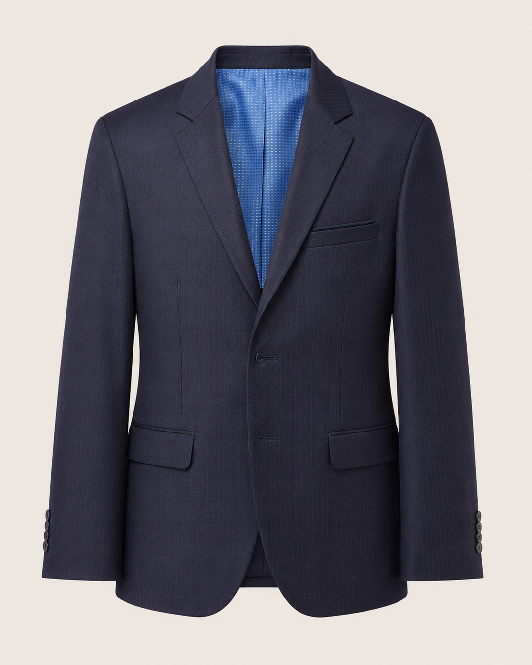 Traje hombre  azul oscuro con raya tiza Salvatore