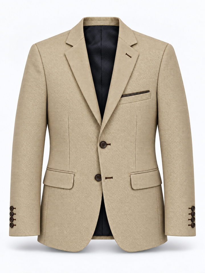 Traje Hombre Premium Texturizado arena sin coderas
