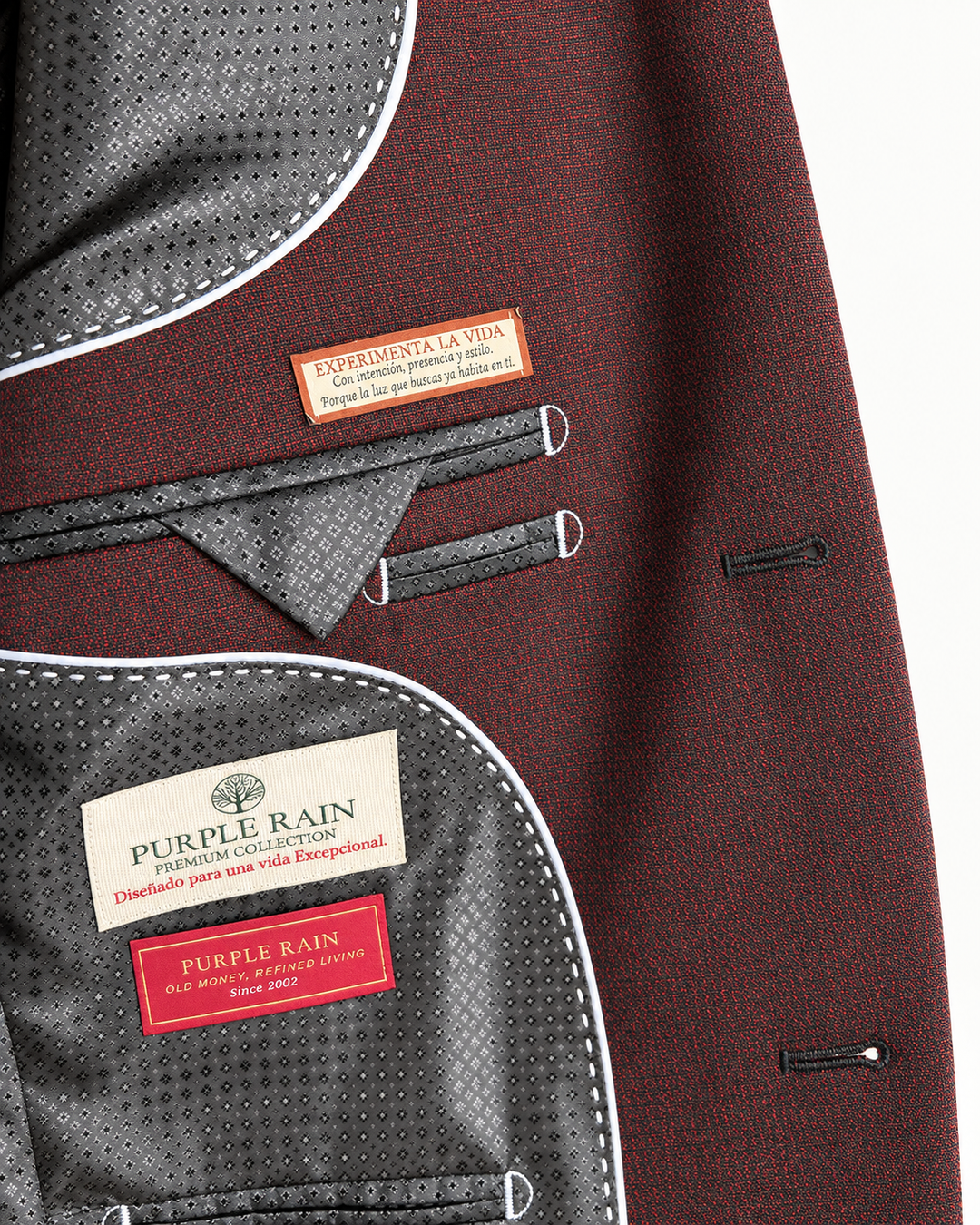 Traje Hombre Premium vino jaspeado