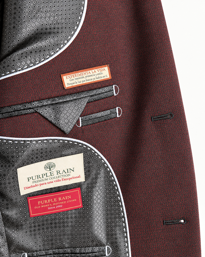 Traje Hombre Premium vino jaspeado