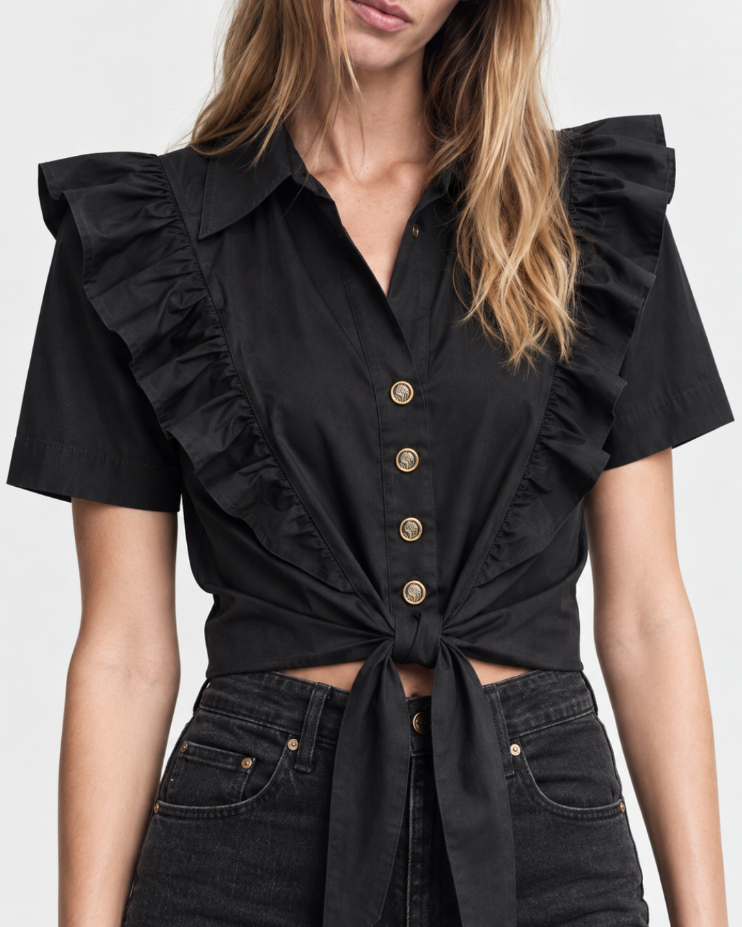 Blusa Dama con boleros  Amalfi - Purple Rain