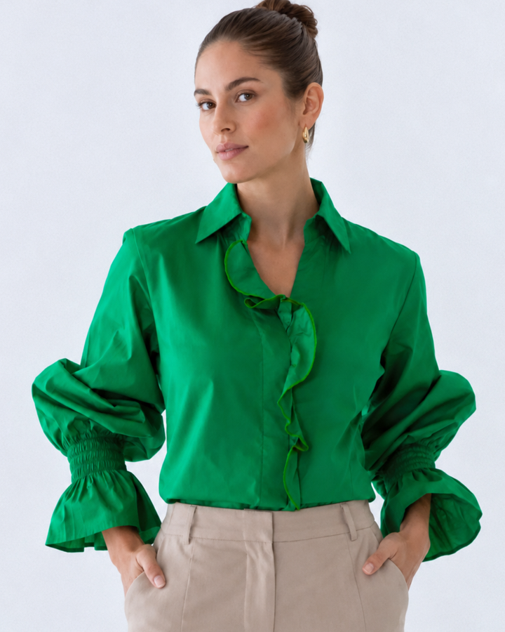 Blusa Dama Camisera de Algodón con Boleros - Purple Rain