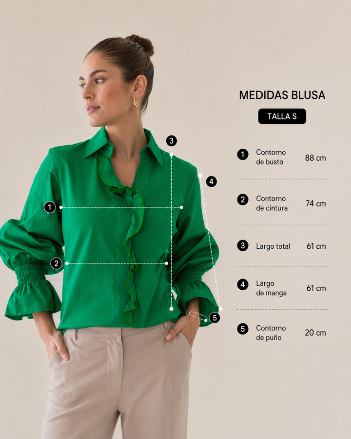 Blusa Camisera de Algodón con Boleros - Purple Rain