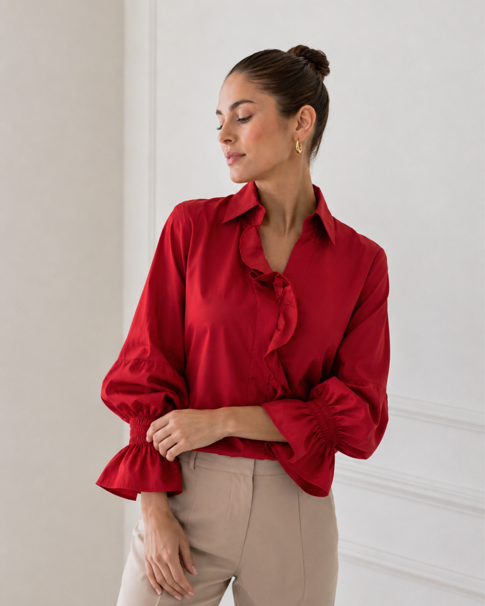 Blusa Camisera de Algodón con Boleros - Purple Rain