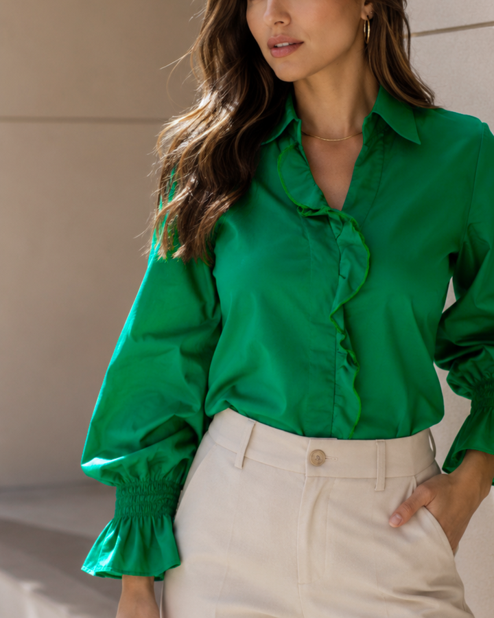 Blusa Camisera de Algodón con Boleros - Purple Rain