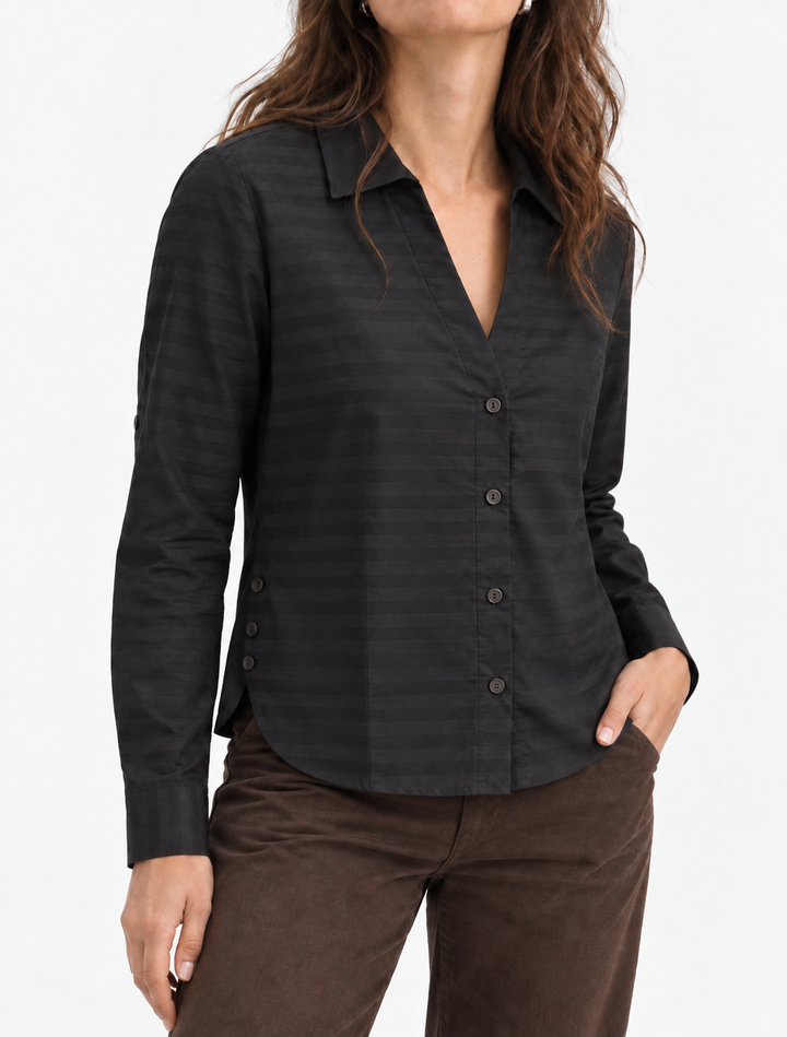 Blusa Camisera para Mujer con Botones Laterales