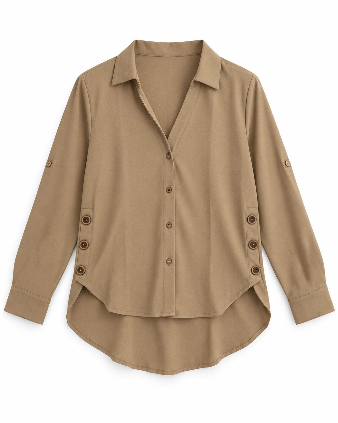 Blusa Camisera para Mujer con Botones Laterales