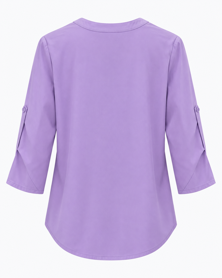 Blusa Dama Blusa Elegante Cuello V con Botones - Purple Rain