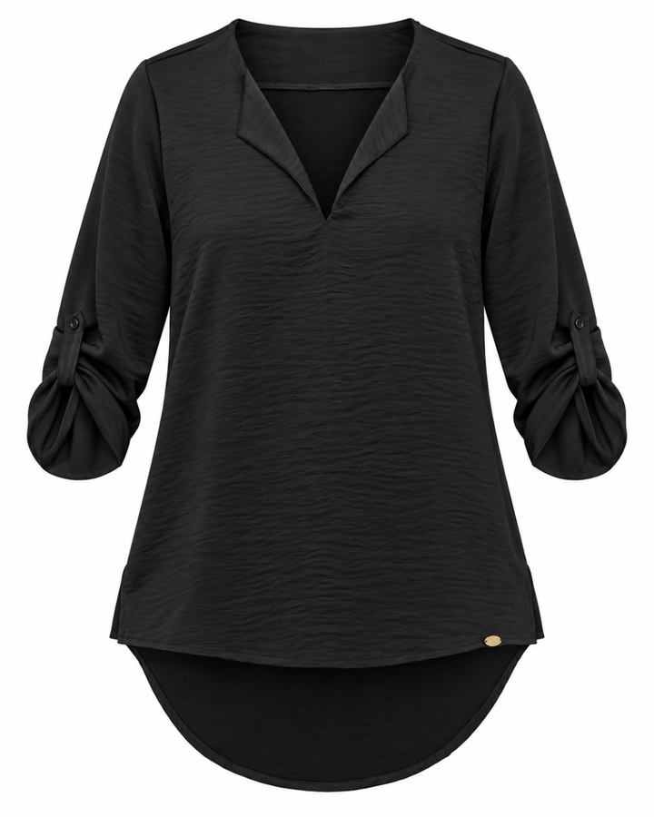Blusa Dama Victoria Cuello Abierto y Manga ¾ - Purple Rain