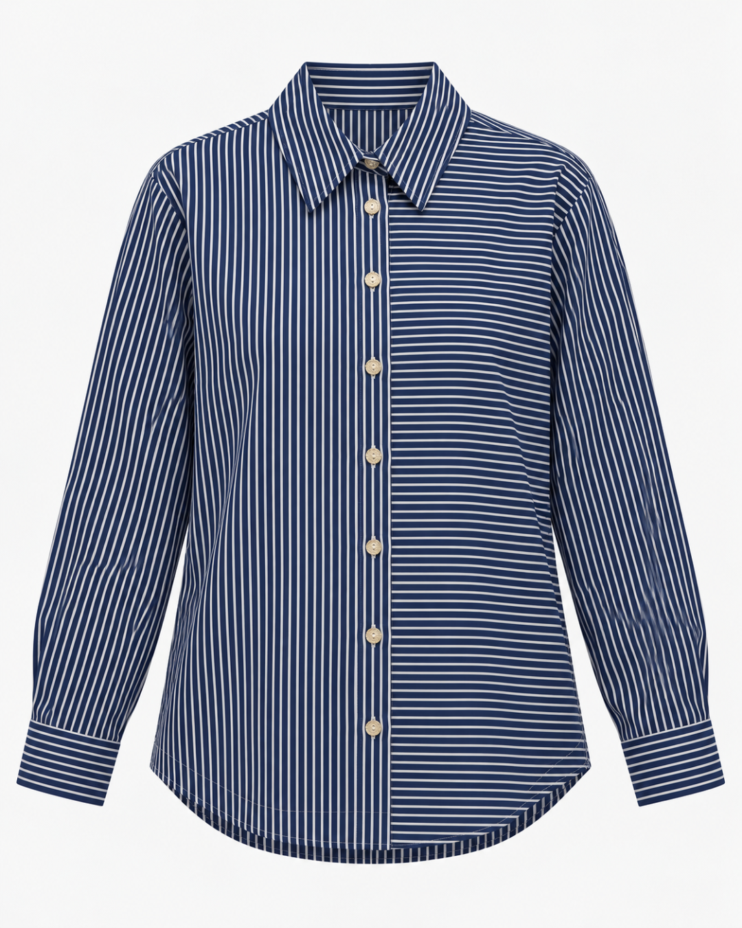 Blusa Dama de Rayas Manga Larga