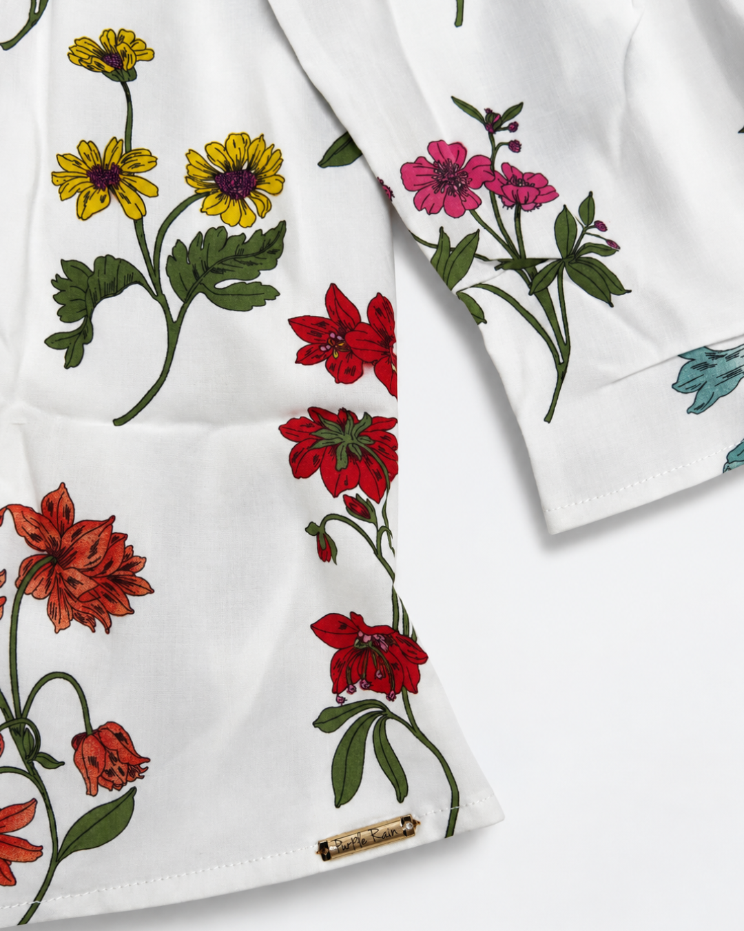 Blusa Dama floral 100% rayón-viscosa