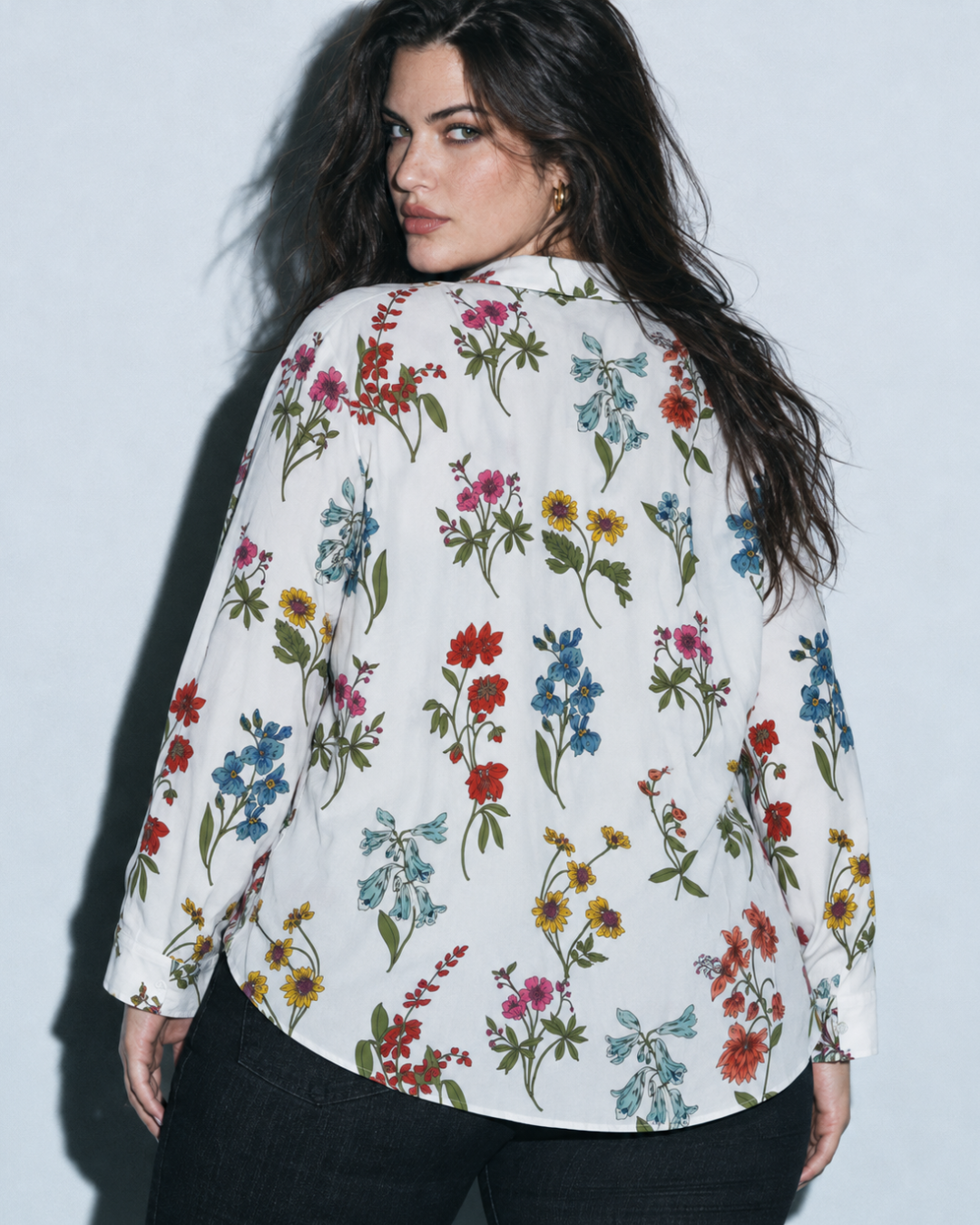 Blusa Dama floral 100% rayón-viscosa