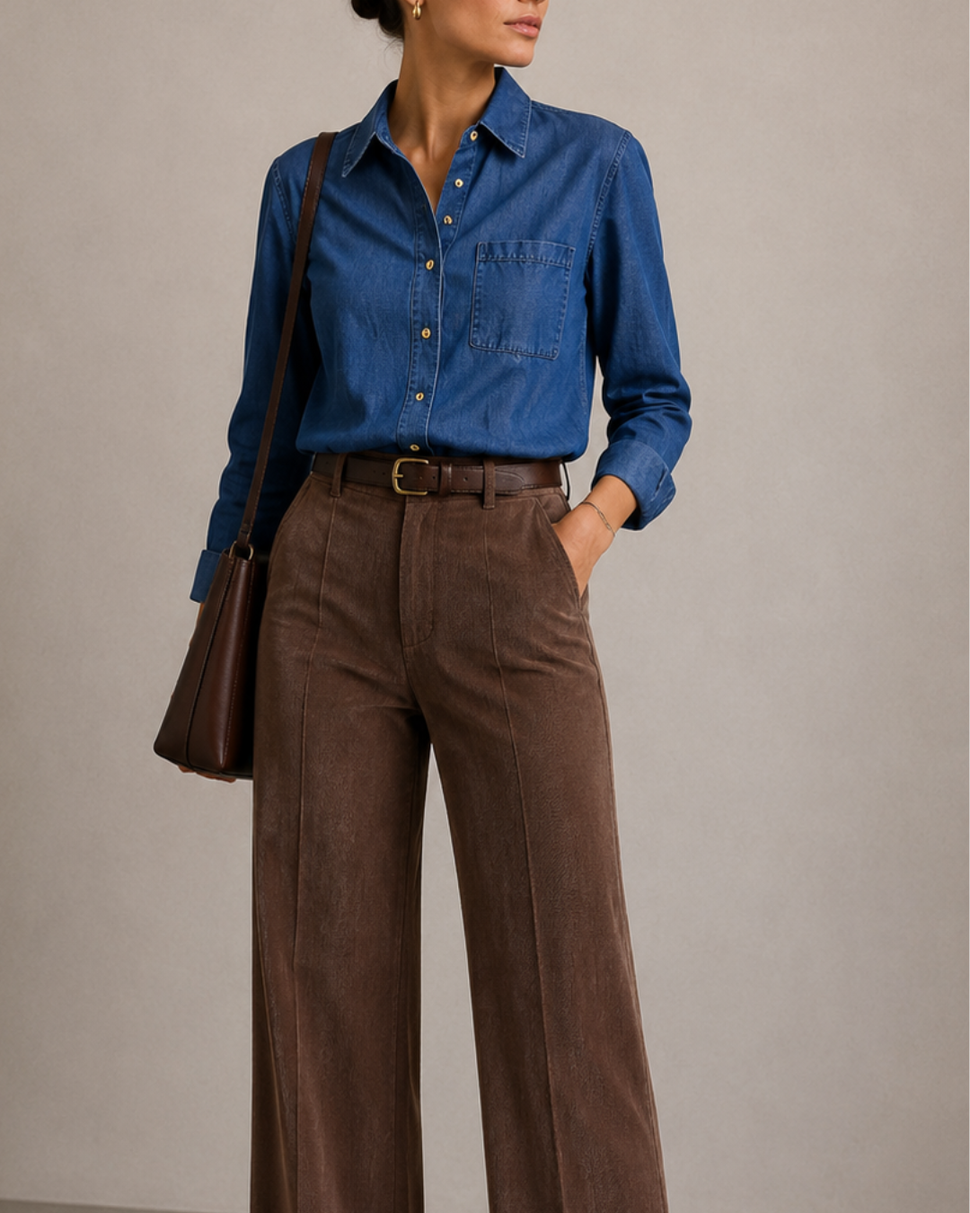 Blusa de denim ligero confeccionada en 100% algodón. Su silueta relajada, bolsillo funcional y diseño clásico la convierten en una prenda versátil, fresca y cómoda para cualquier ocasión. Ideal para quienes buscan elegancia natural y confort durante todo el día.