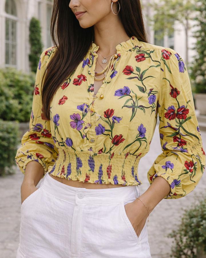 Blusa Floral Aura - Purple Rain