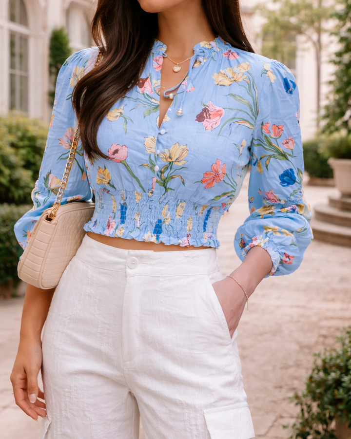 Blusa Floral Aura - Purple Rain
