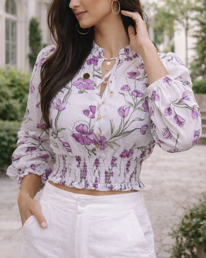 Blusa Floral Aura - Purple Rain