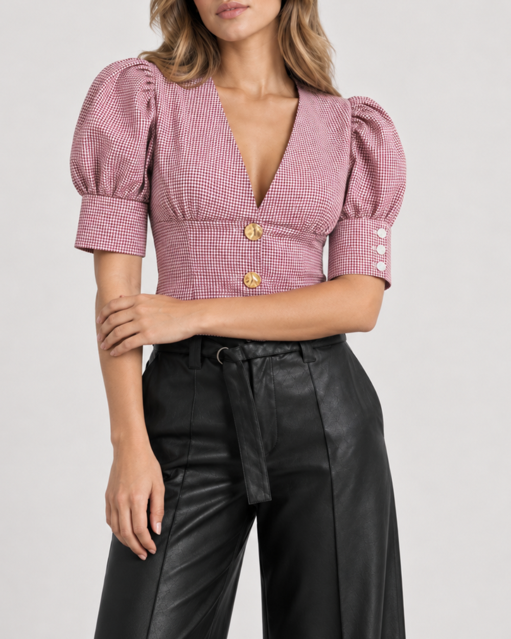 Blusa Manga Globo Algodon - Purple Rain