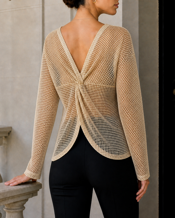 blusa manga larga brillante