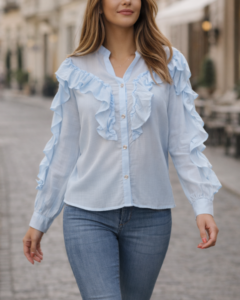 blusa manga larga elegante